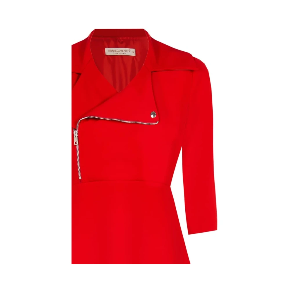 RINASCIMENTO 3 4 Mouw Korte Kokerjurk Red Dames