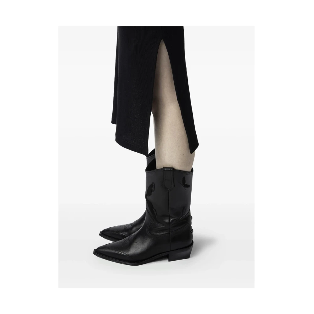 Zadig & Voltaire Zwarte Mouwloze Jurk met Scoop Neck Black Dames