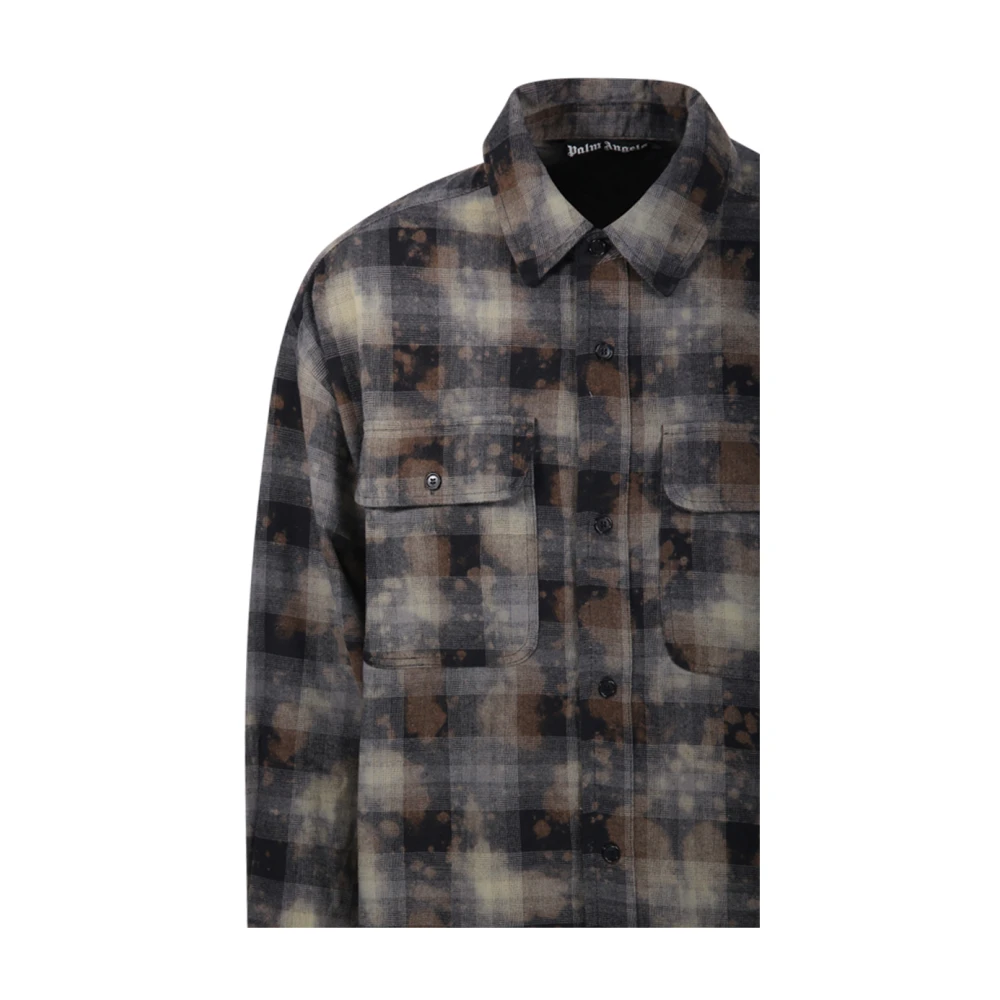Palm Angels Gebogen Logo Check Shirt Multicolor Heren