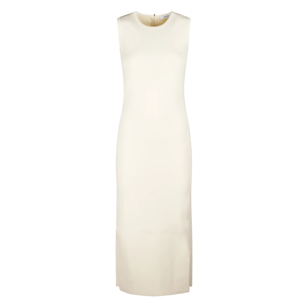 Max Mara Women's Beige Midi Dresses, Xs, Abito In Maglia