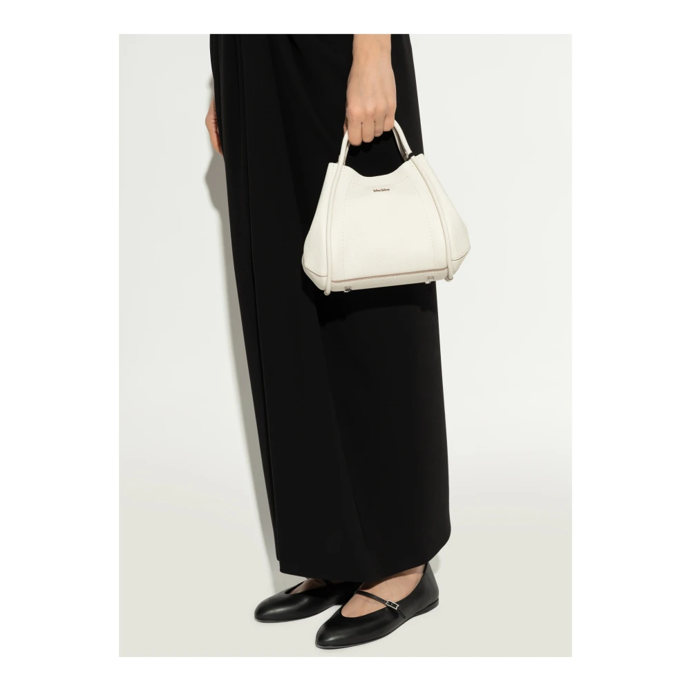 Max Mara Handtas Drummedmarinexs White Dames
