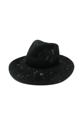 Wide Brim Flat Crown Pull-On Hat