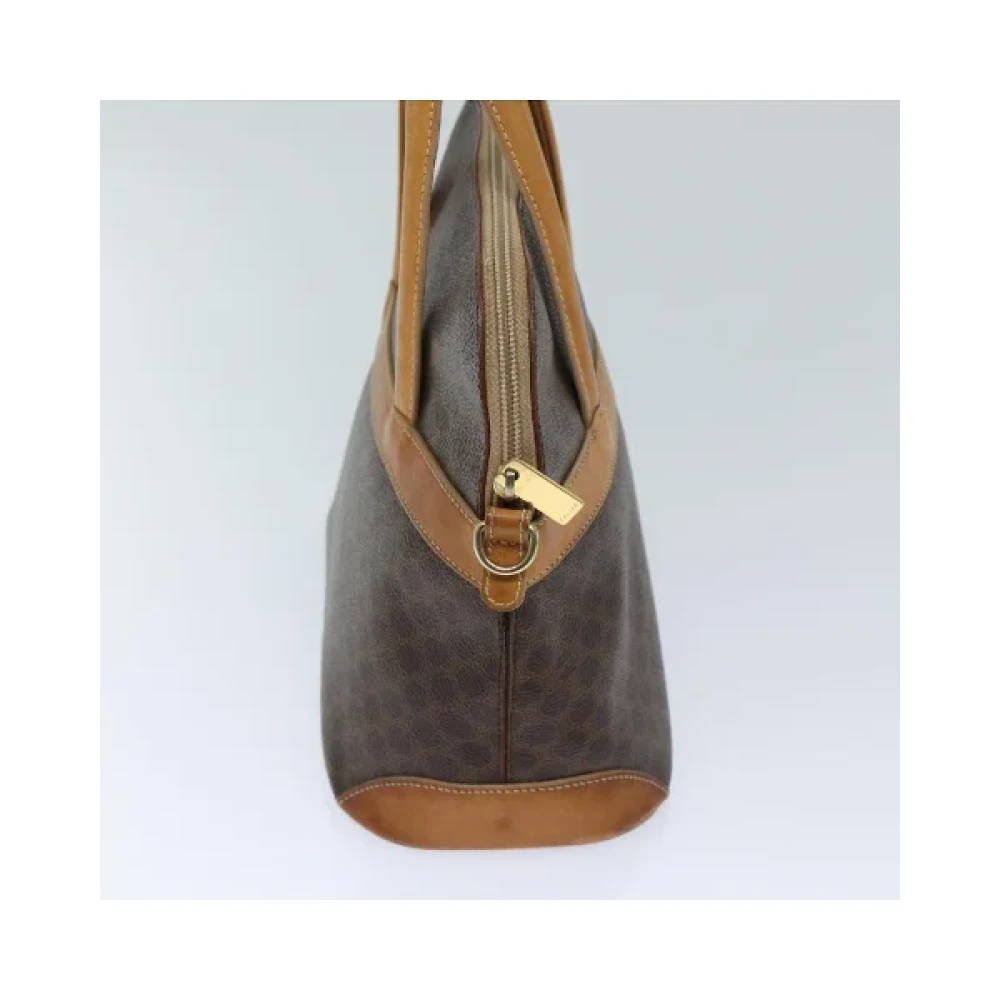 Celine Vintage Pre-owned Fabric handbags Brown Dames