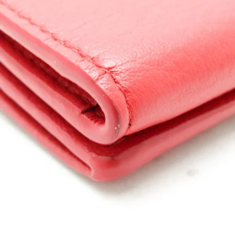 Balenciaga Vintage Pre-owned Leather wallets Red Dames