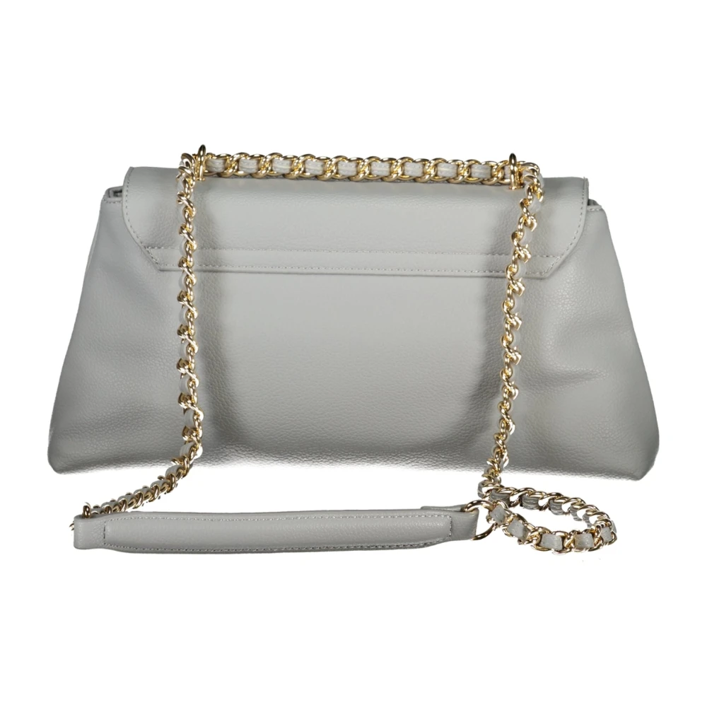 Valentino by Mario Valentino Grijze Ketting Crossbody Tas met Interne Zak en Telefoonvakken Gray Dames