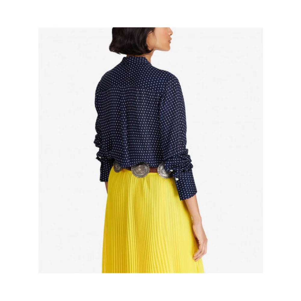 Polo Ralph Lauren Georgette polka dot blouse Blue Dames