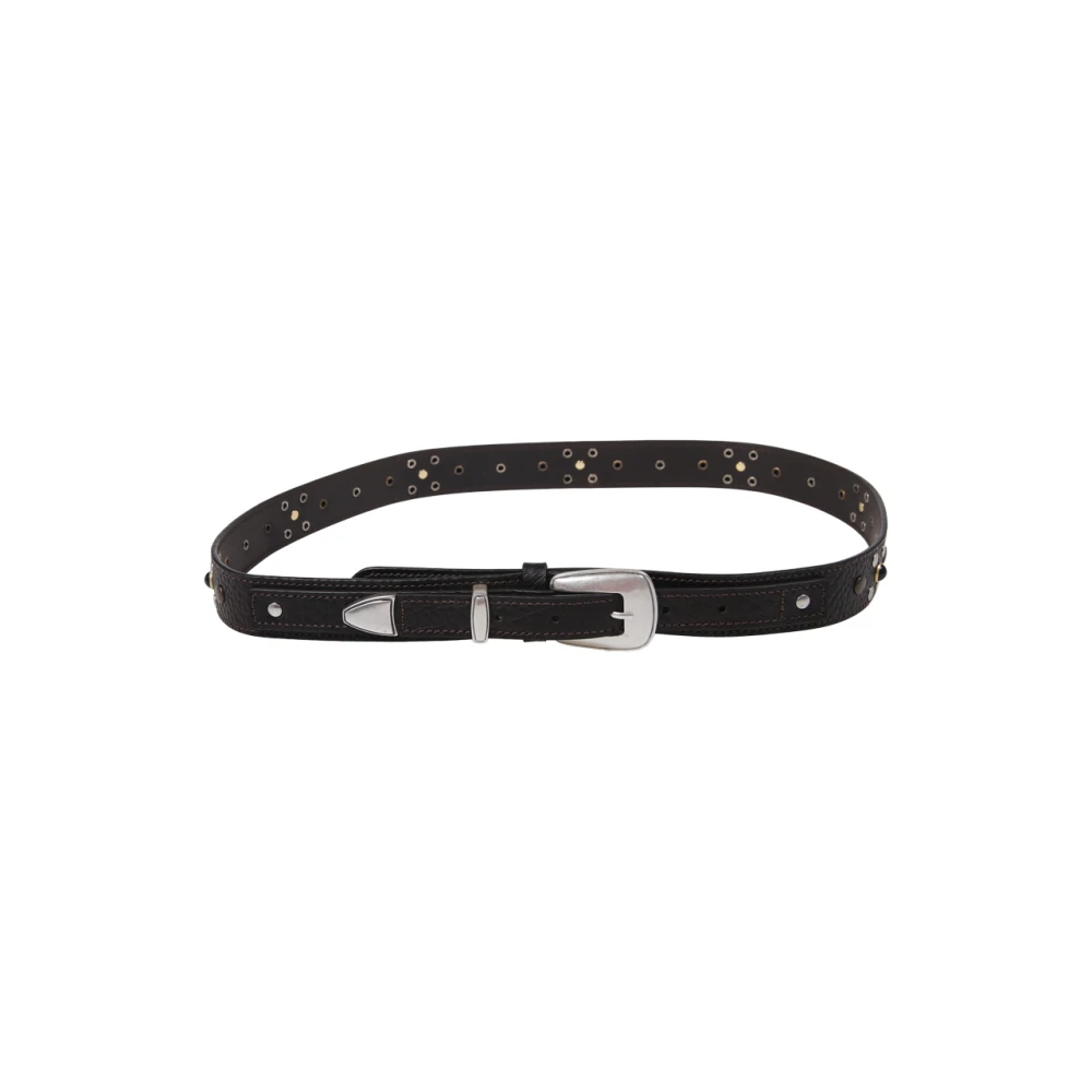 Lemaire Brown Western Studs Belt 30 - Male - Belts - 95 Cm - Accessories