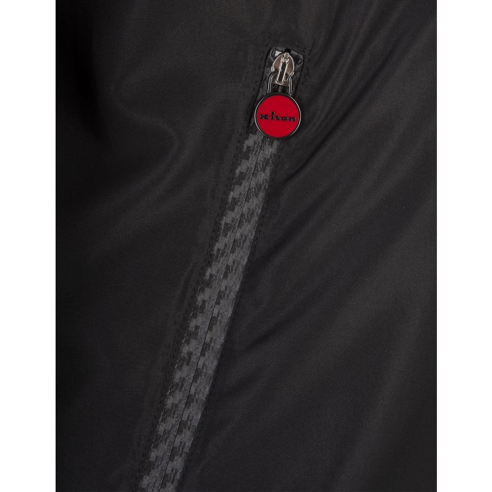 Kiton Zwart Polyester Stijlvol Modieus Shirt Black Heren