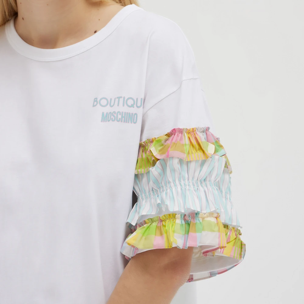 Moschino Katoenen T-shirt met Rouges White Dames