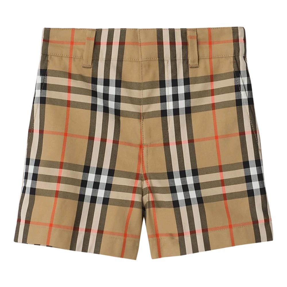 Burberry Boys Brown Shorts, 6 M, Mini Oscar Check Cotton Shorts