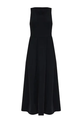 Sleeveless A-Line Midi Dress