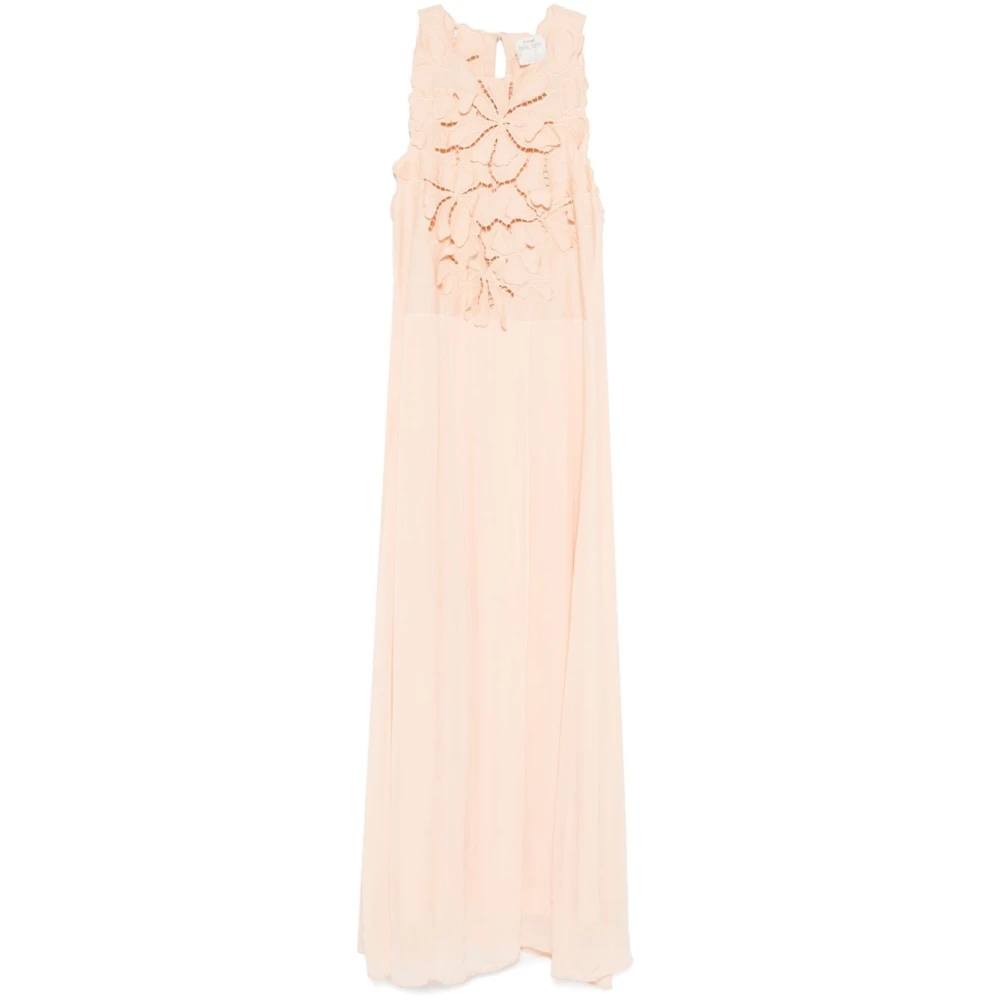 Forte Forte Women's Pink Maxi Dresses,, Powder Dress With Front Slit Extra Small