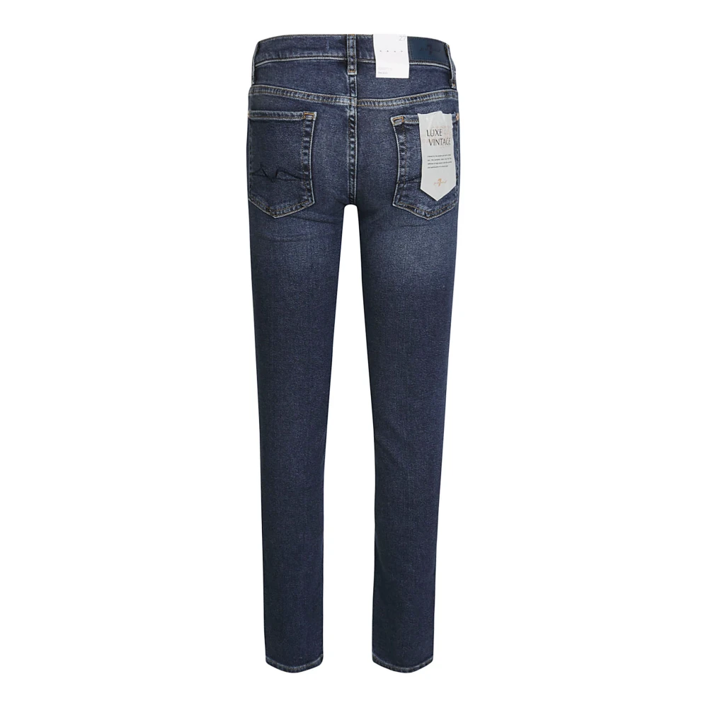 7 For All Mankind Slim Fit Jeans Donkerblauw Blue Dames
