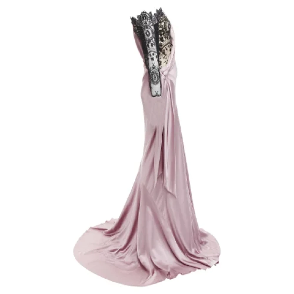 alexander mcqueen Silk dresses Purple Dames