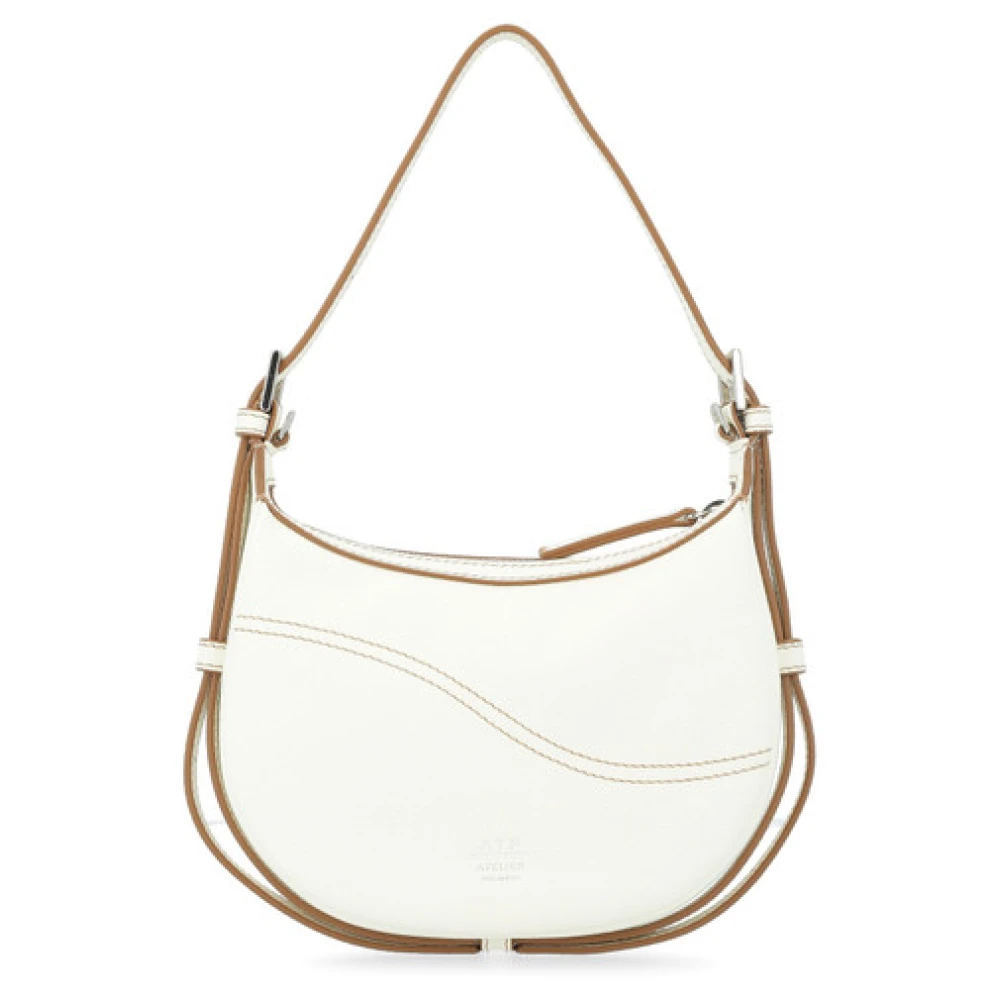 ATP Atelier Gestructureerde Kalfsleren Witte Tas White Dames