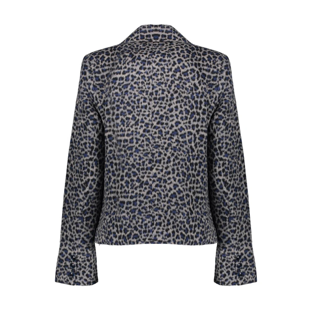 Geisha Luipaardprint Blazer Gray Dames