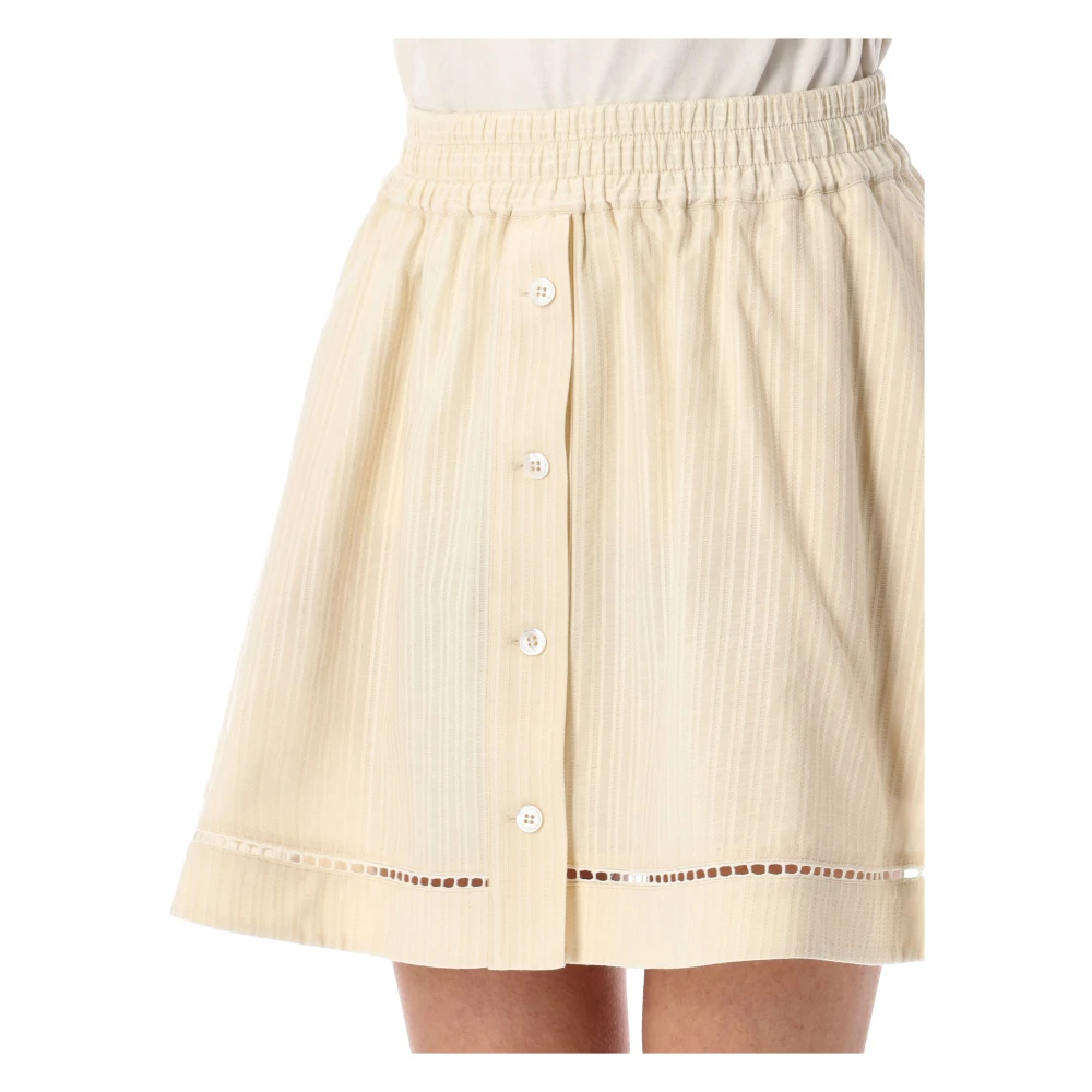 Golden Goose Minirok met Knopen Beige Dames