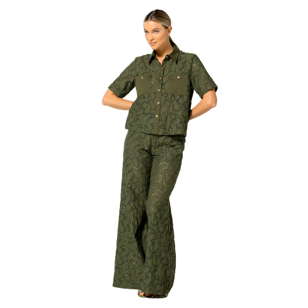 Caroline Biss Stijlvolle Broek voor Vrouwen Green Dames