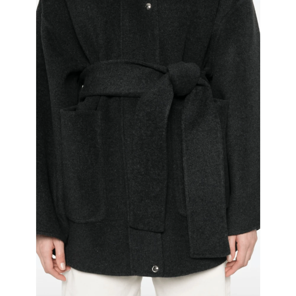 Khaite Antracietgrijze Hoodiejas met Riem Gray Dames