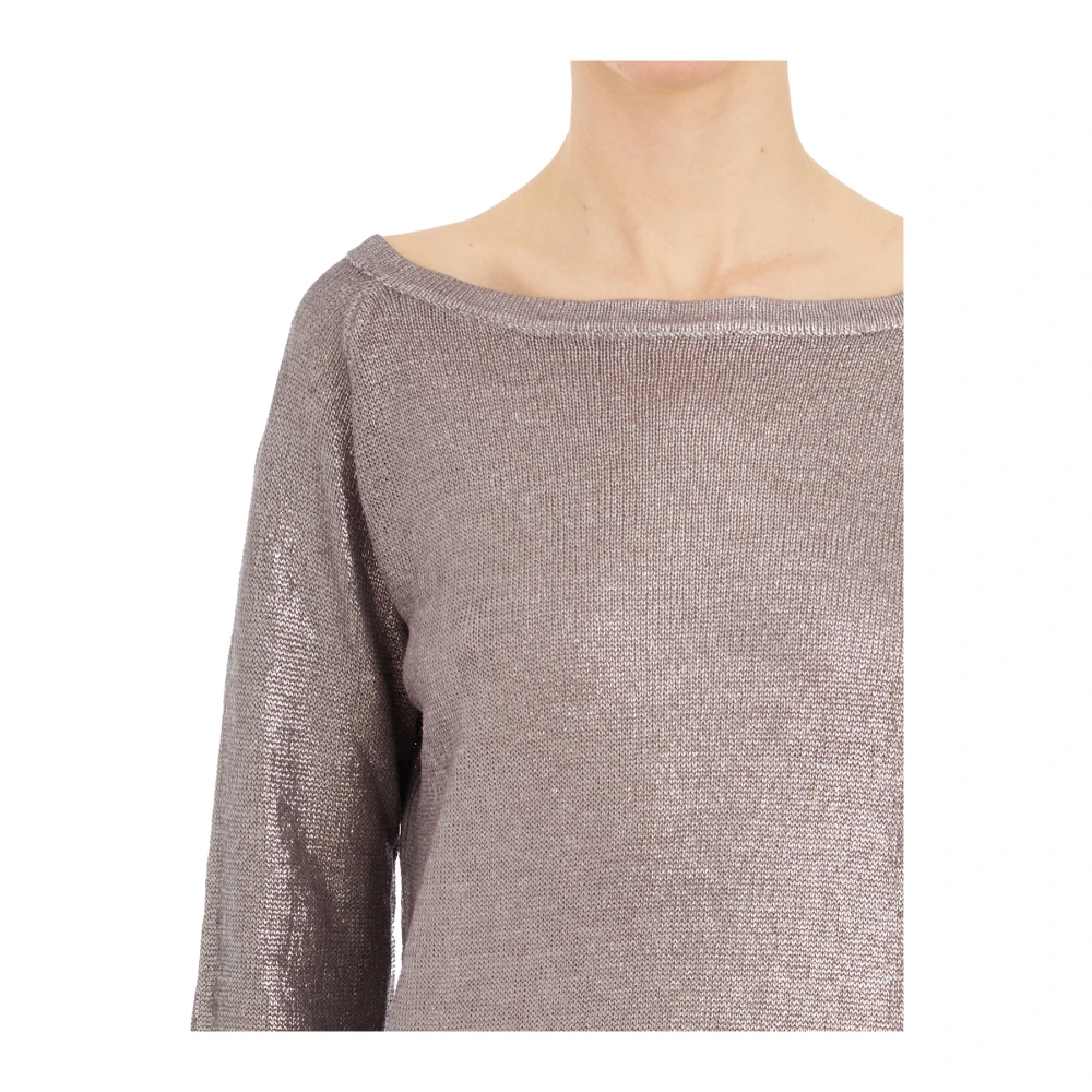Avant Toi Gelamineerd Linnen Shirt Purple Dames