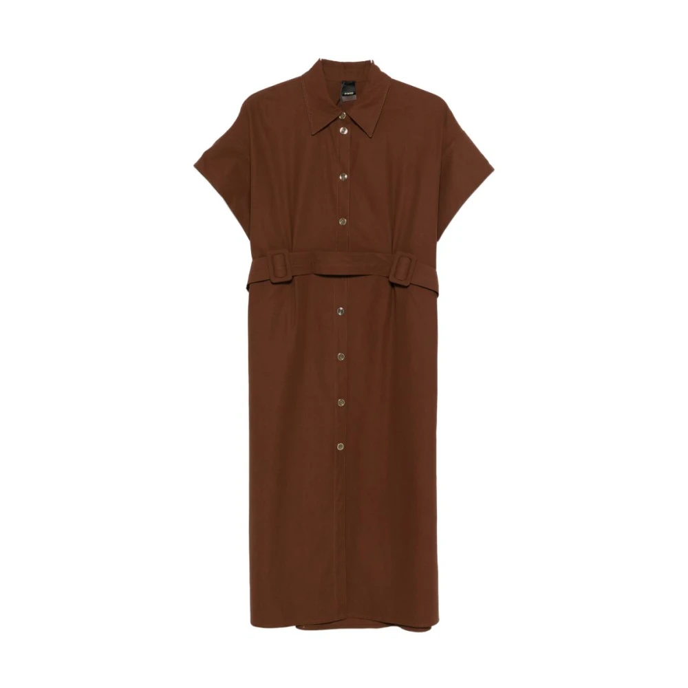 Pinko Women's Brown Alesha Dress - Shirt Dresses - M - Dresses