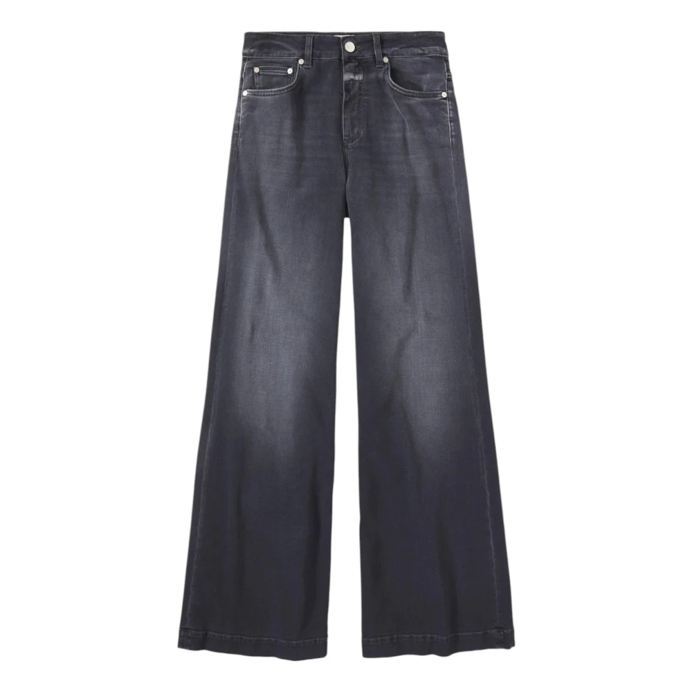 Closed Women's Gray Wide Jeans, W27 L32, High-Waisted Wide Leg Jeans