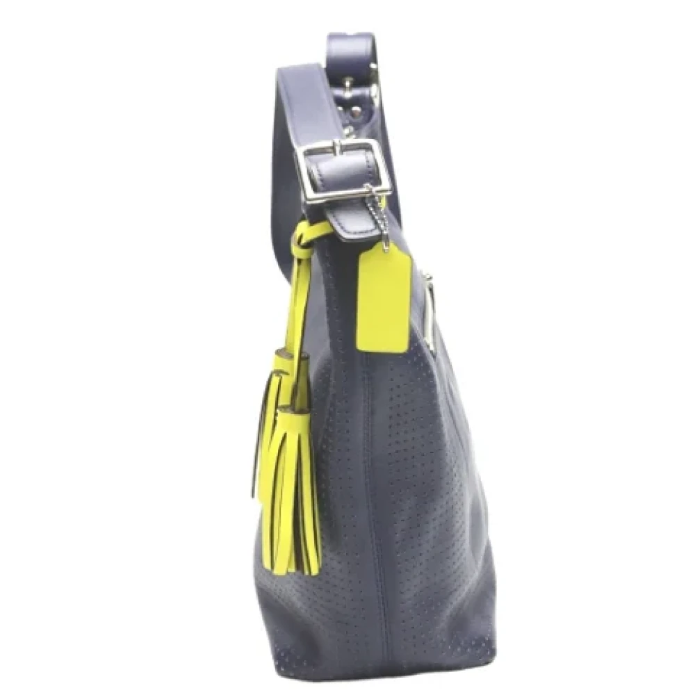 Coach Pre-owned Leather shoulder-bags Blue Dames