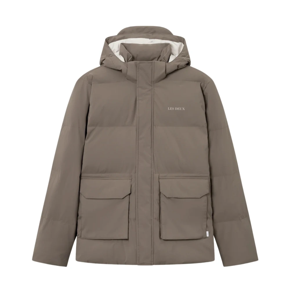 Les Deux Mountain Grey Puffer Jacket Gray Heren