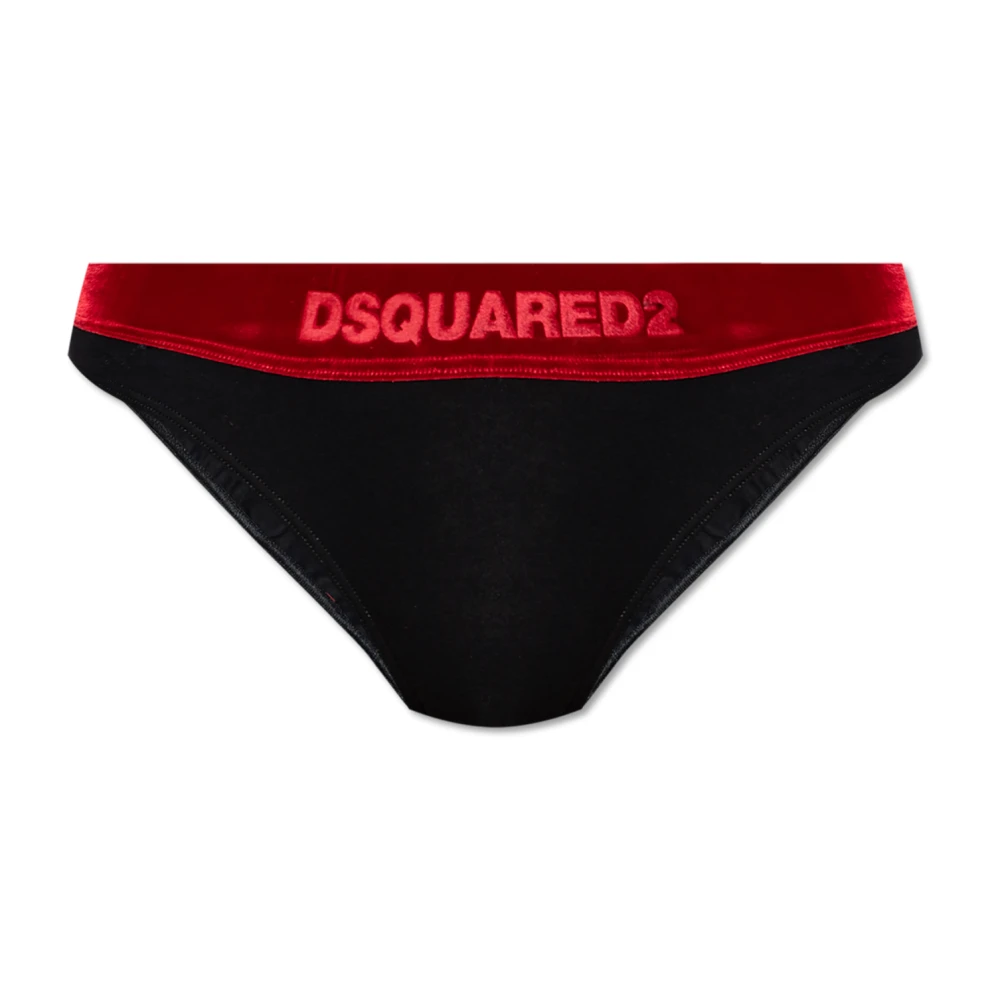 Dsquared2 Logo Briefs Black Dames