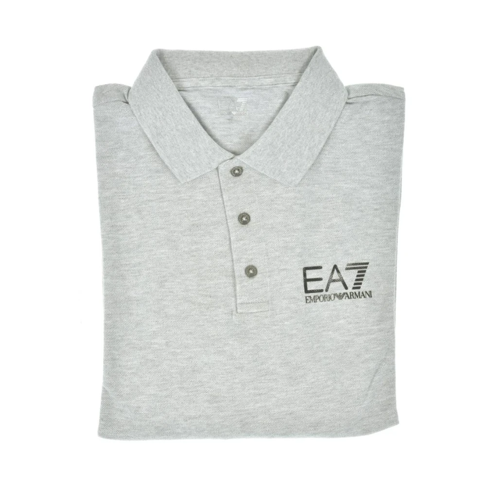 Emporio Armani EA7 Klassieke Polo Shirt voor Mannen Gray Heren