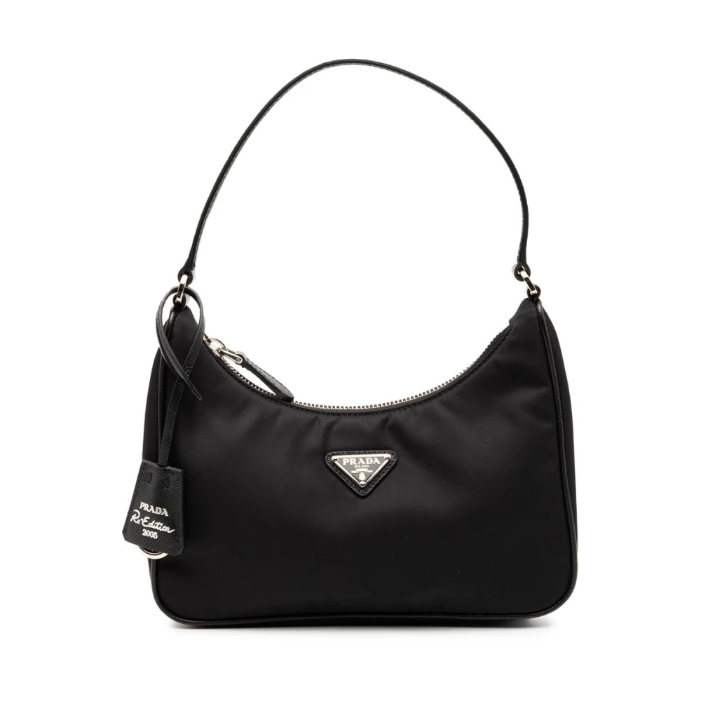 Prada Vintage Women's Black Pre-Owned Shoulder Bag