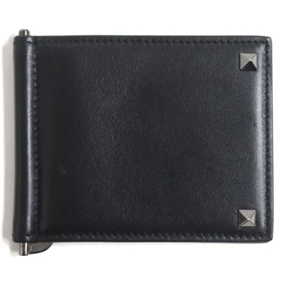 Valentino Vintage Pre-owned Leather wallets Black Dames