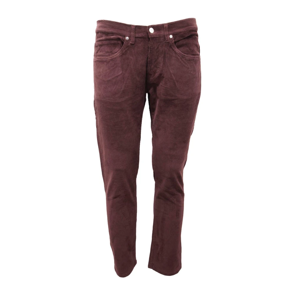 Nine In The Morning Men's Purple Slim-Fit Trousers, W33, Velvet Trousers, Model 9Fw19-Fd28