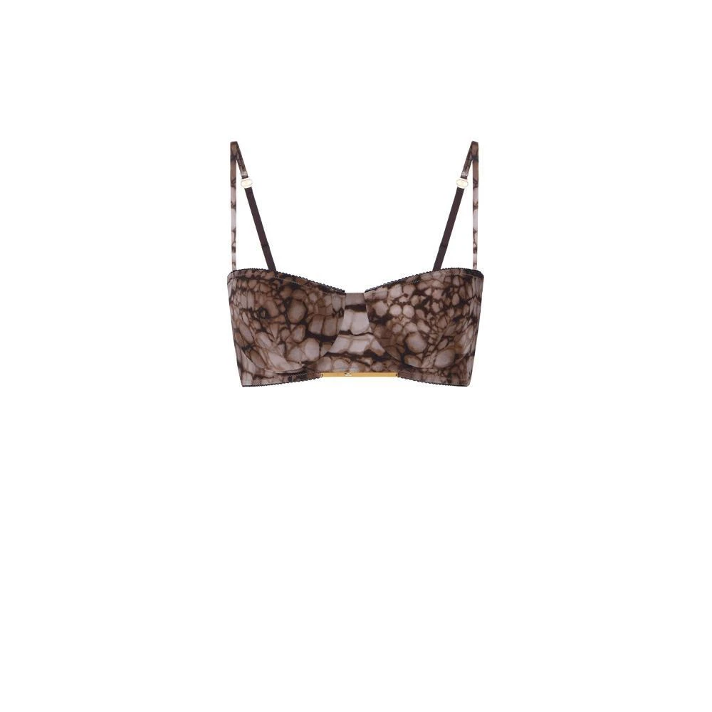 Elisabetta Franchi Vrouw Bruin Ondergoed Dames, M, Tule, Cady Bra