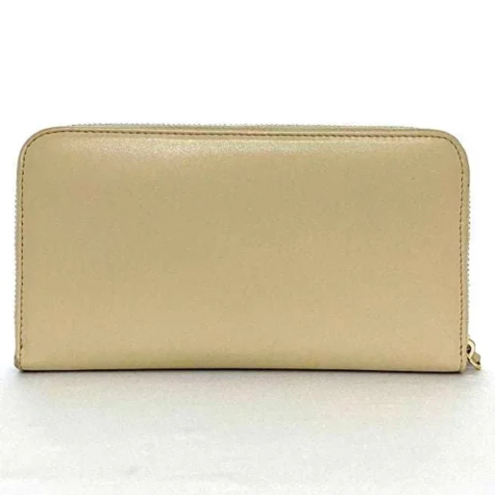 Fendi Vintage Pre-owned Leather wallets Beige Dames