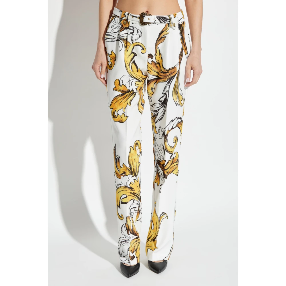 Versace Jeans Couture Gestreepte broek White Dames