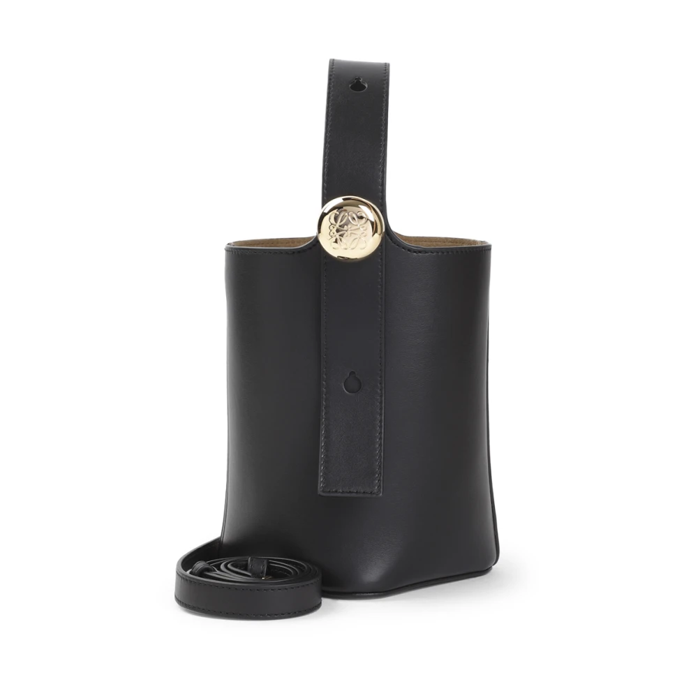 Loewe Zwarte Pebble Mini Bucket Tas Black Dames
