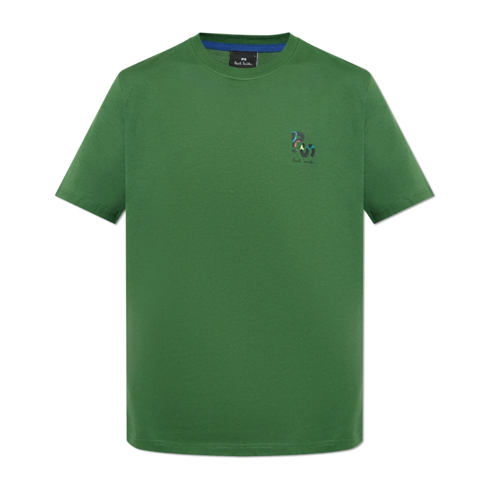 PS By Paul Smith T-shirt met bedrukt logo Green Heren