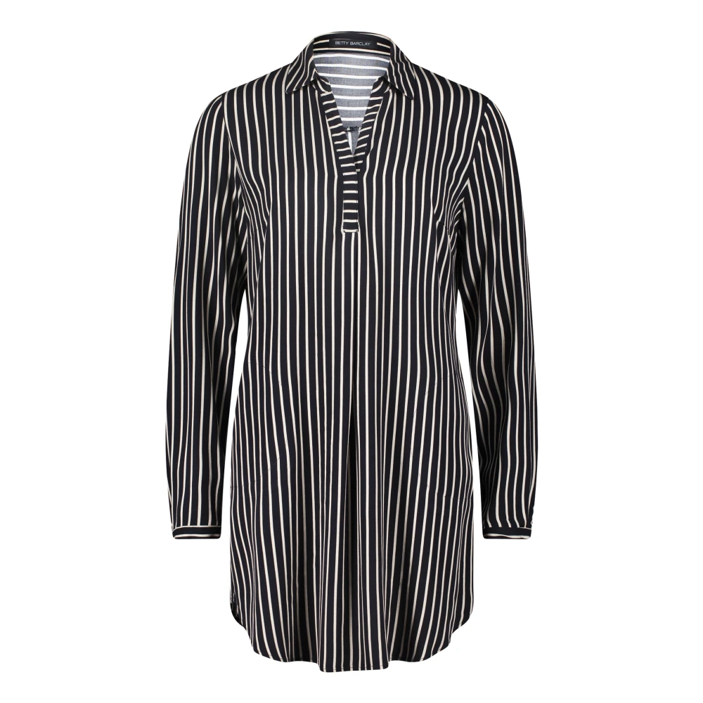Betty Barclay Gestreepte blouse met zakken Black Dames