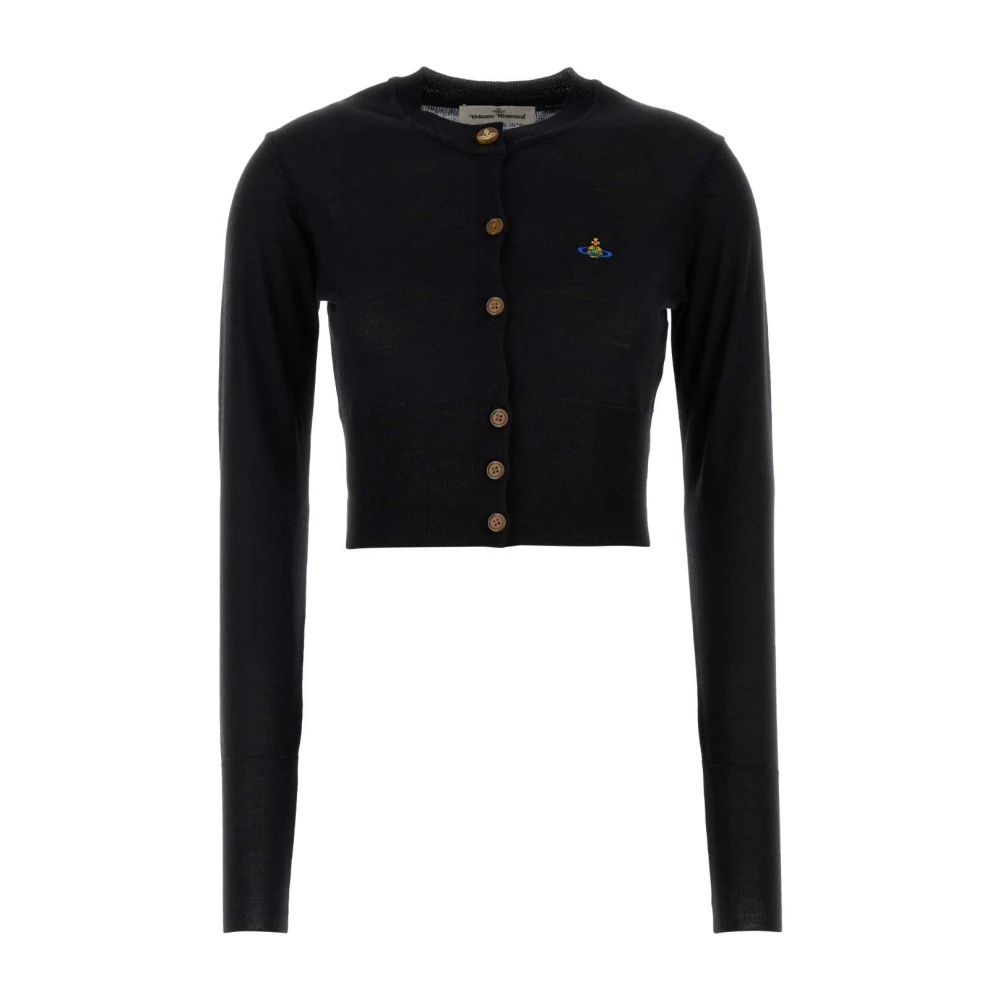 Vivienne Westwood Zwarte Katoen Kasjmier Cardigan Sweater Black Dames
