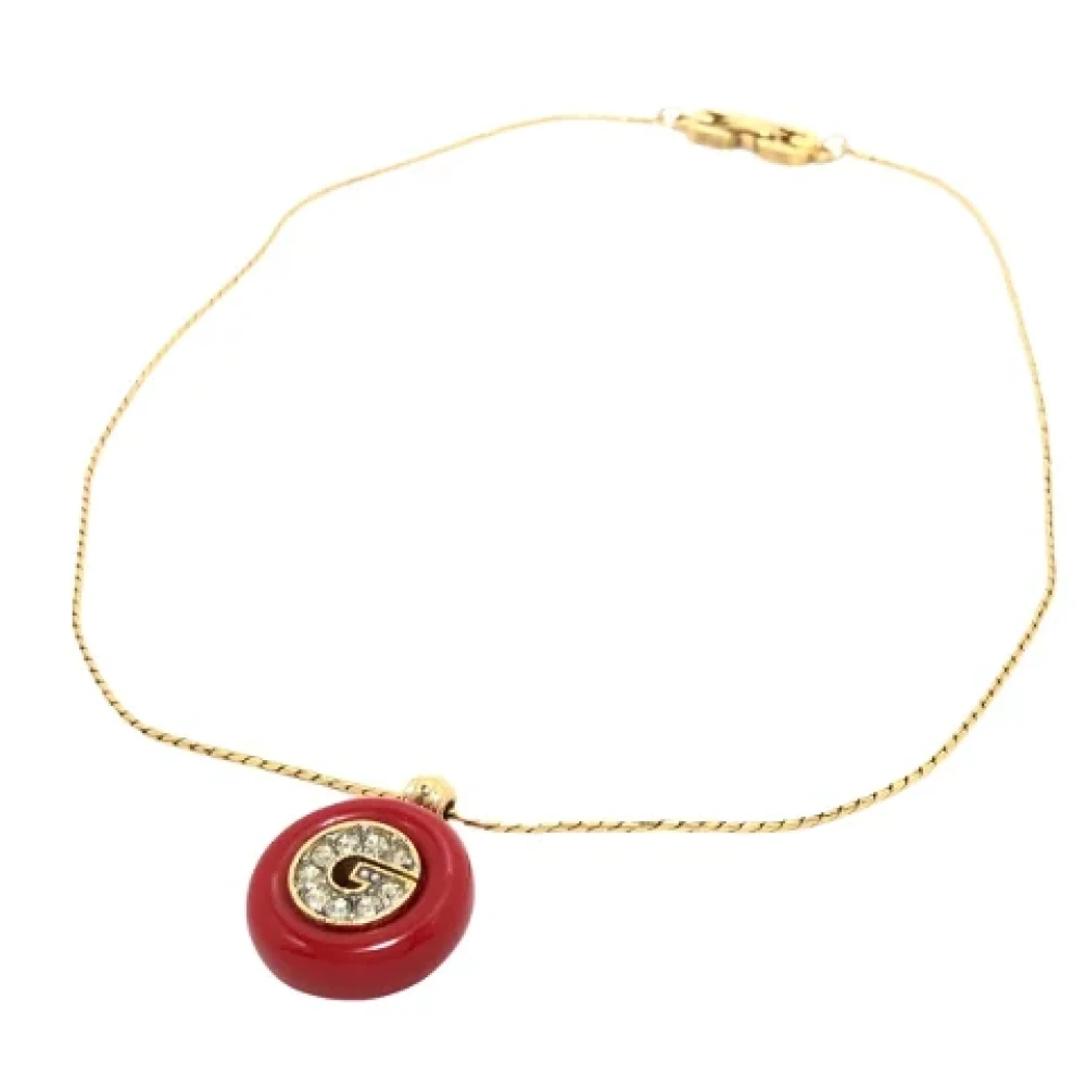 Givenchy Pre-owned Plastic necklaces Red Dames