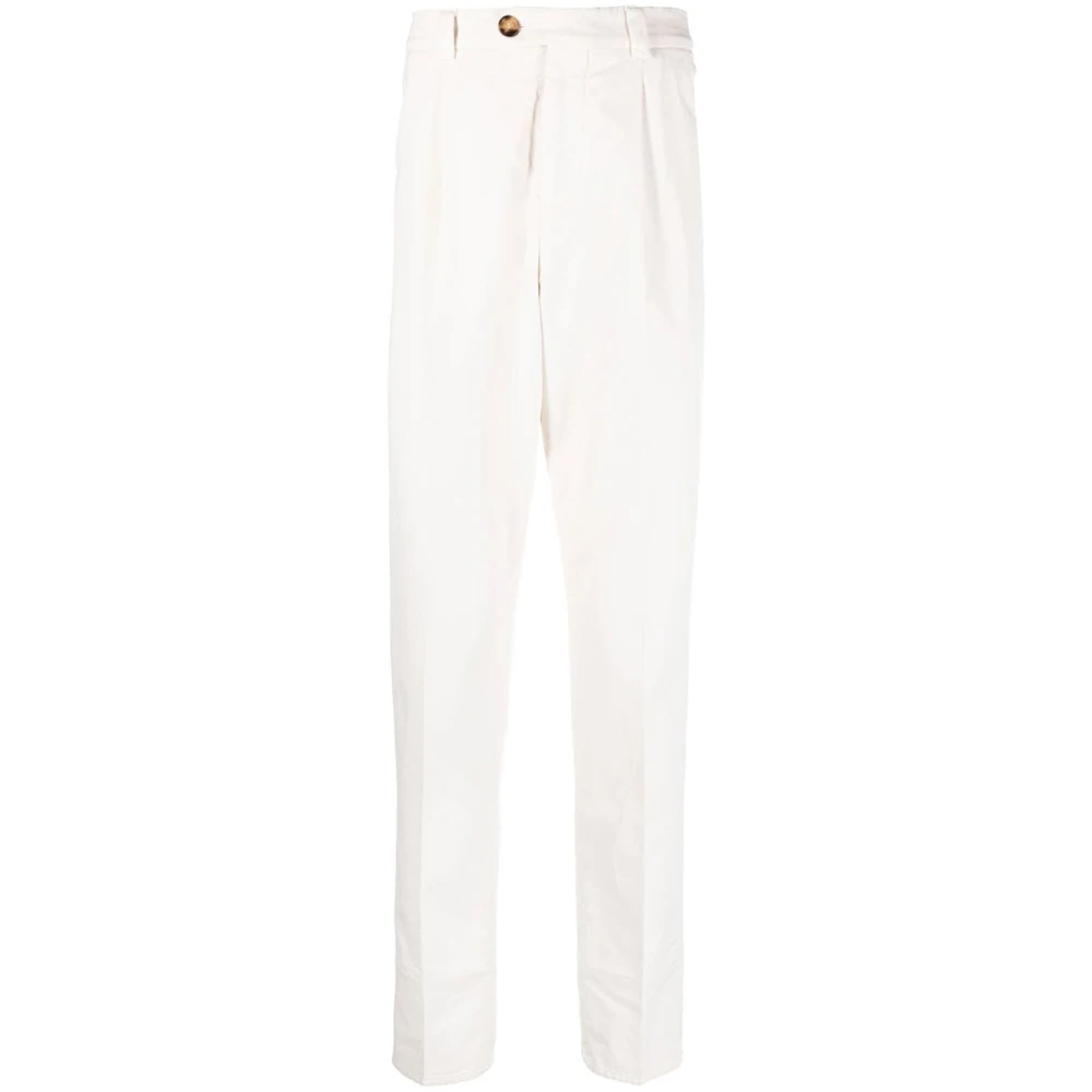 BRUNELLO CUCINELLI Witte Casual Broeken voor Mannen White Heren