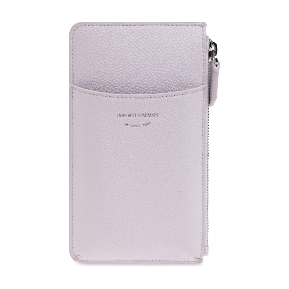Emporio Armani, Accessoarer, Dam, ONE Size, Läder, Plånbok med ficka för telefon