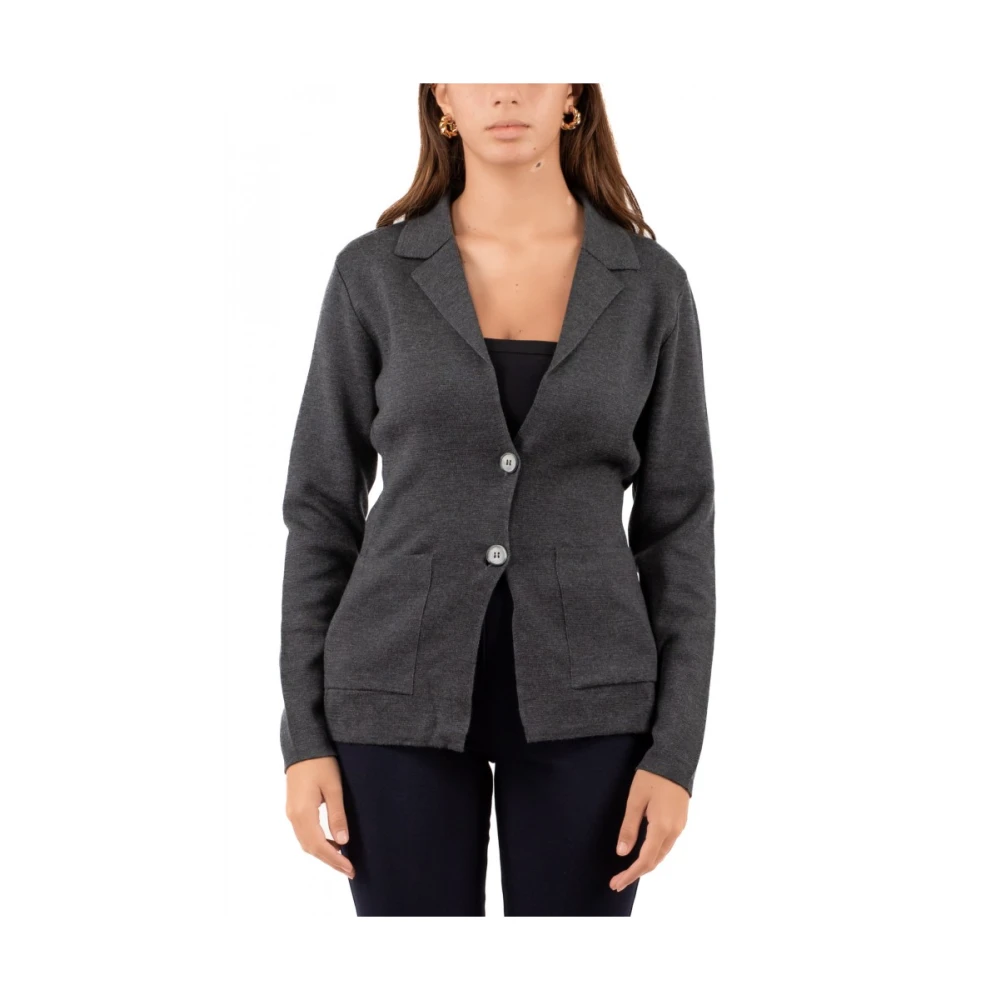 Gran Sasso Elegante Blazer Gray Dames