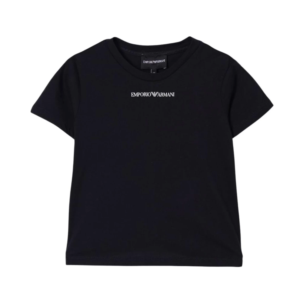 Emporio Armani Kids Short Sleeve T-Shirts, Unisex, 12 Y, Kids Logo Tee For Young Children Blue
