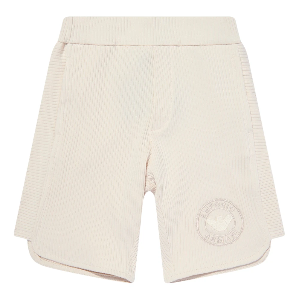 Emporio Armani Boys Beige Shorts, 4 Y, Logo Shorts In