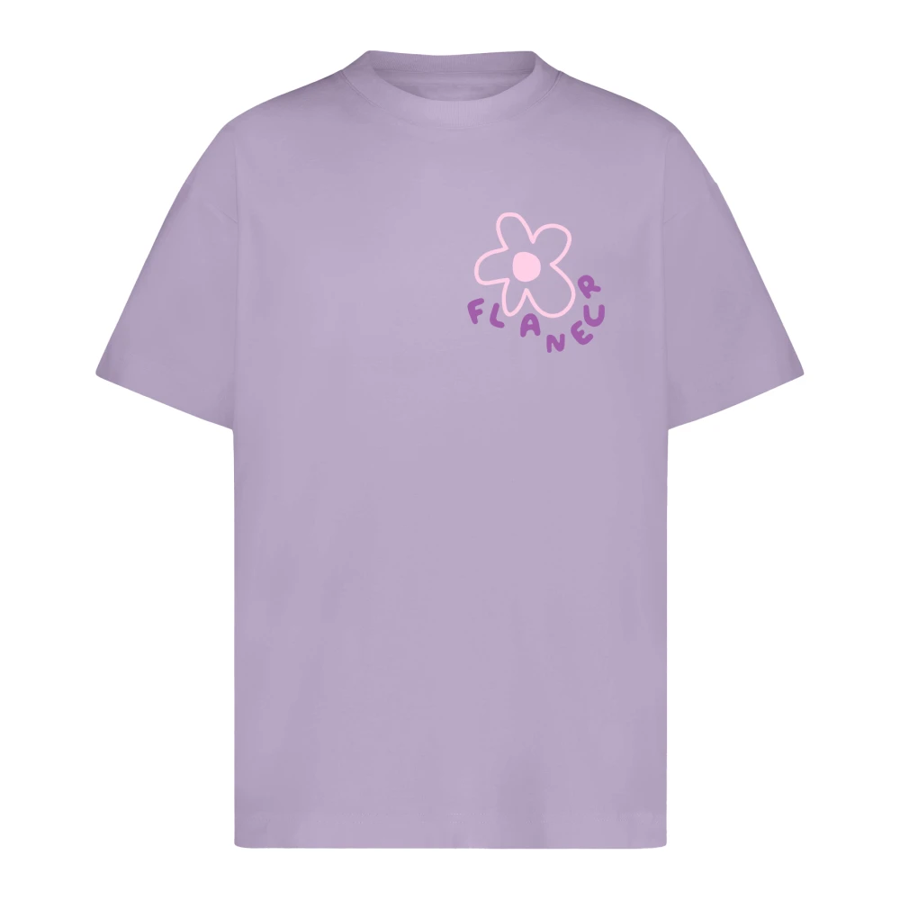 FLÂNEUR Blomma T-shirt för män Purple, Herr