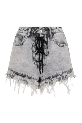 Slitna jeansshorts