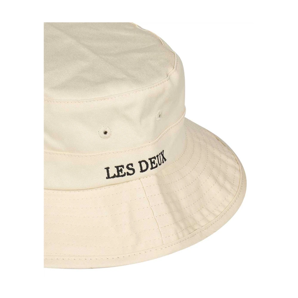 Les Deux Bucket Hat met Contrasterend Kleurlogo Beige Heren