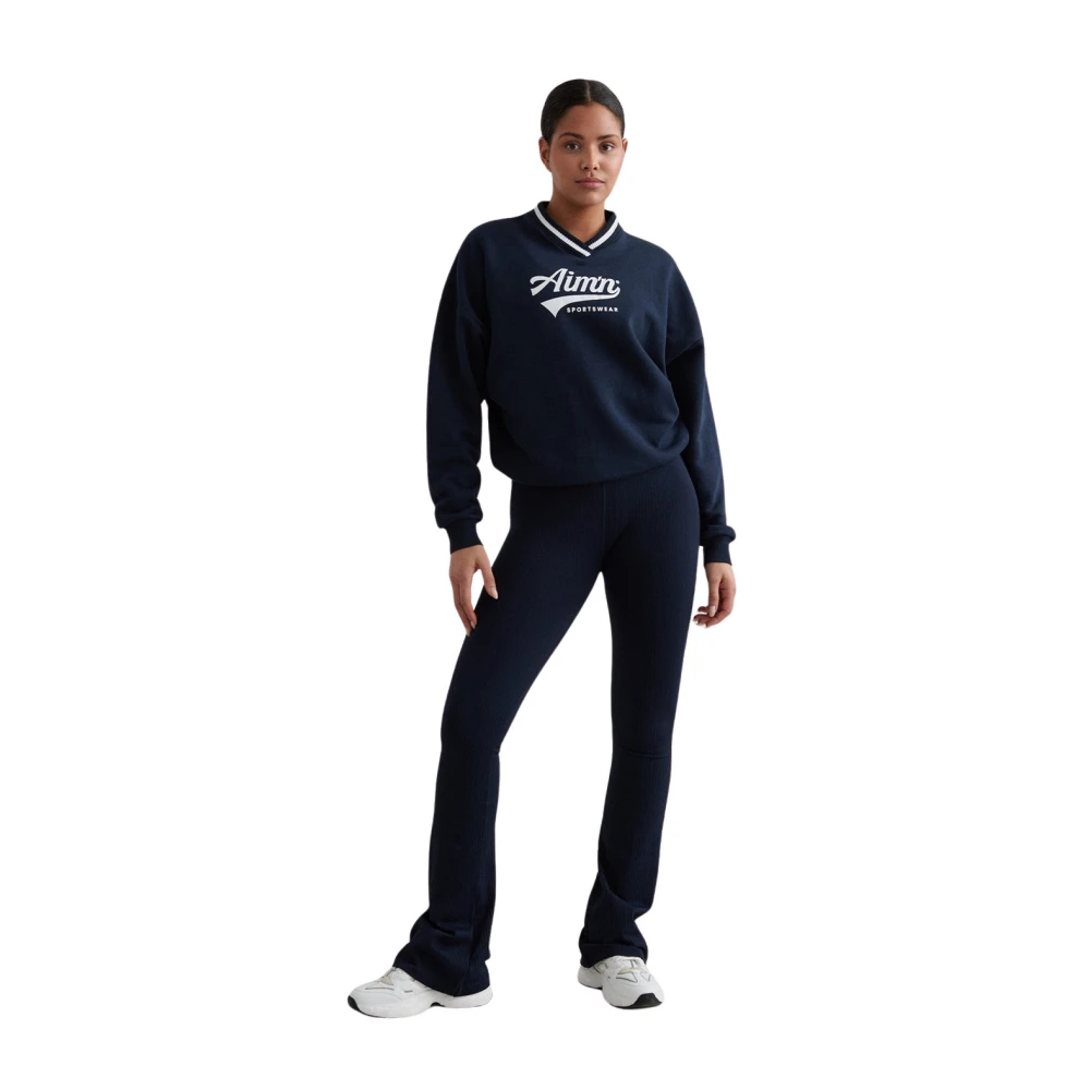 Aim'n Navy Pitch V-neck Sweatshirt Blue, Dam